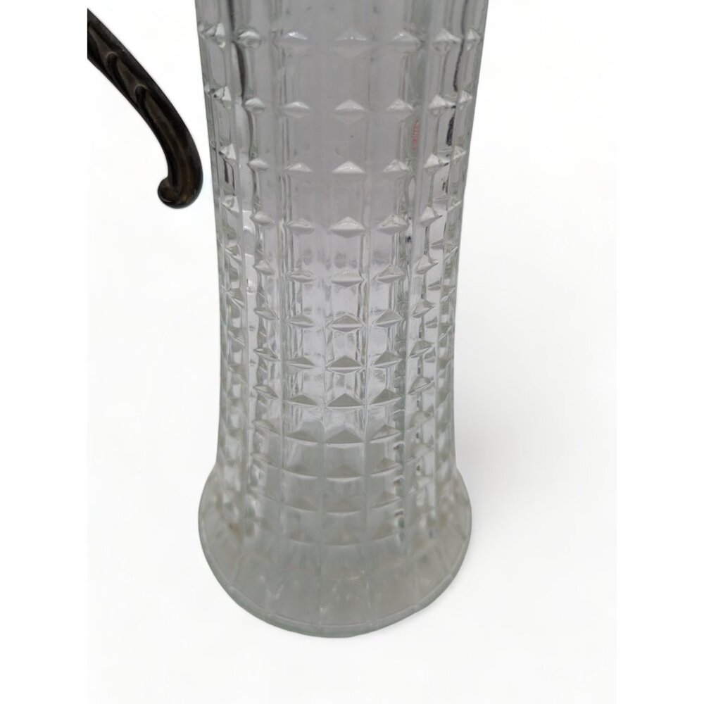 Vintage Primrose Italy Silver Plate Cut Crystal Wine Pitcher - Picture 5 of 12